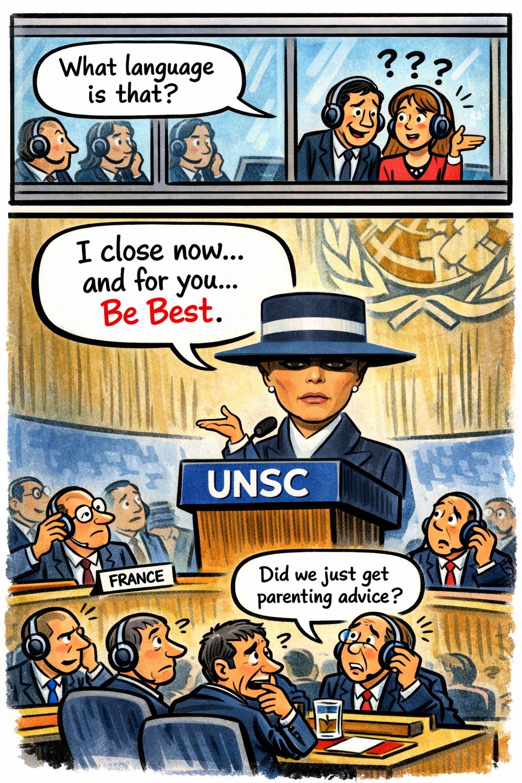 They are working on a new translator at the UN