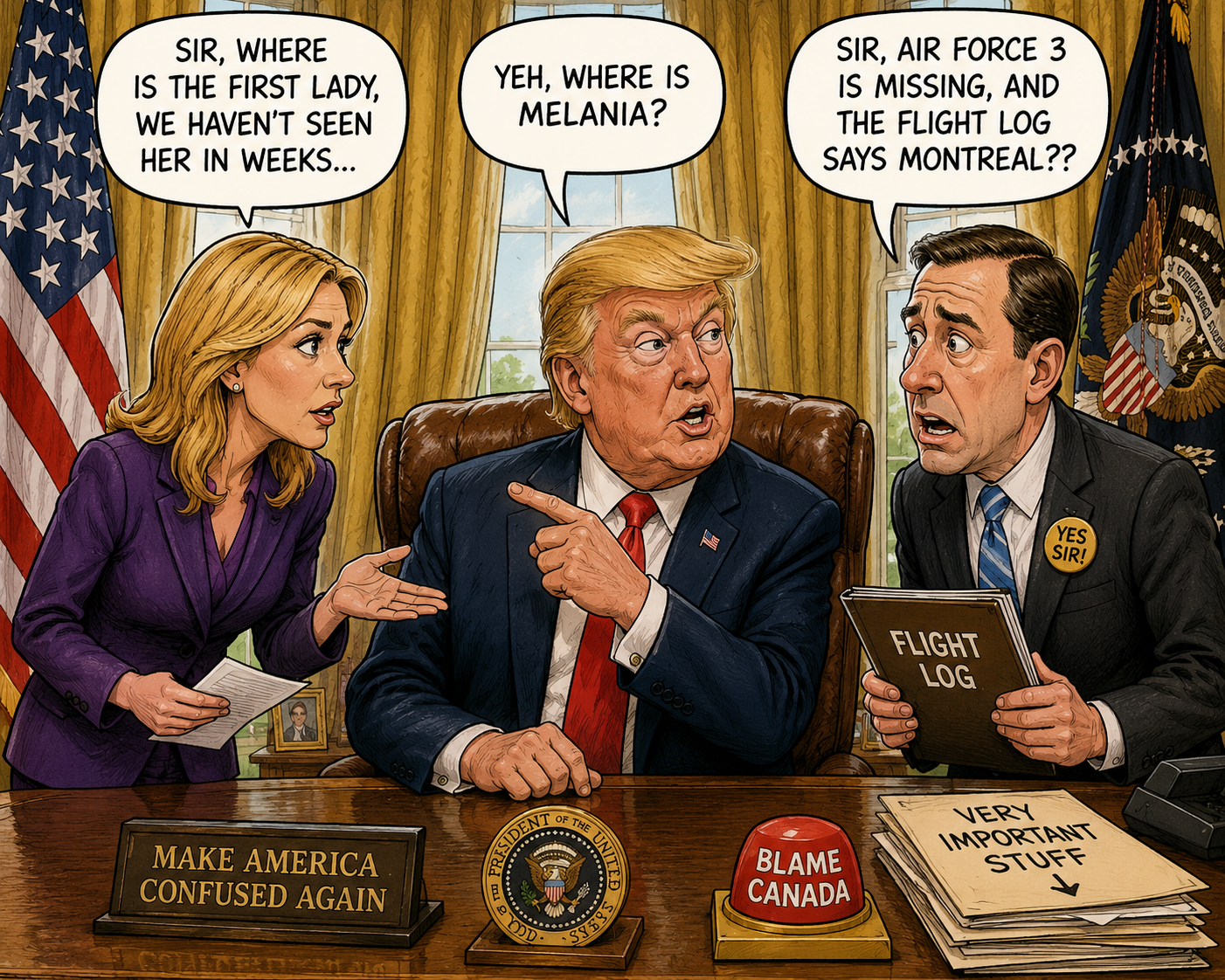 Where is Melania?